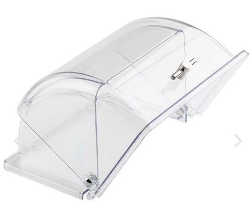 Tablecraft 11" x 13.5" x 7.5" Rectangular Half Size Roll Top Display Cover Polycarbonate (PC) Fits Half Size Crates
