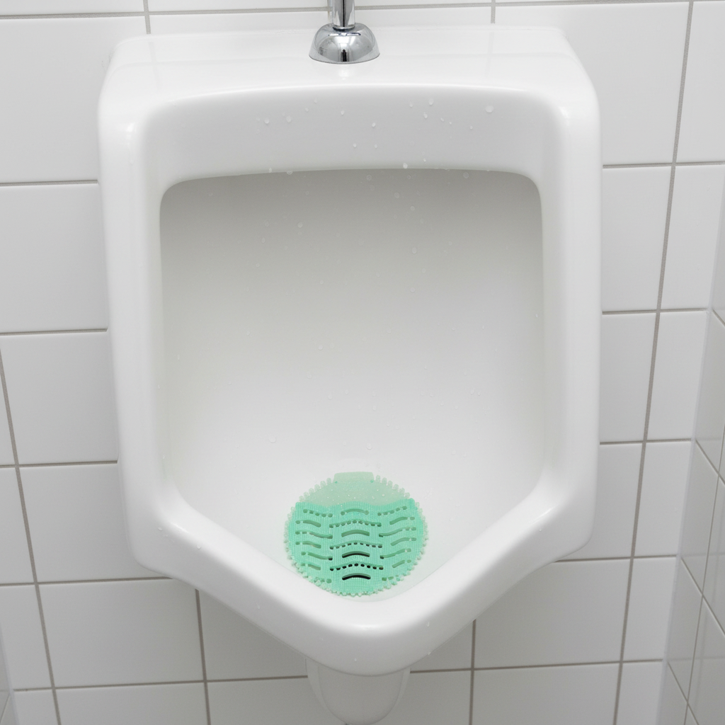 Globe Commercial Anti-Splash Green Apple Urinal Screen 3250G - (Case of 10)
