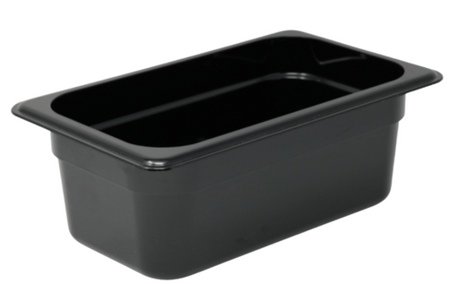 Cambro 1/4 Size 4" DP Black Food Pan 44CW110*