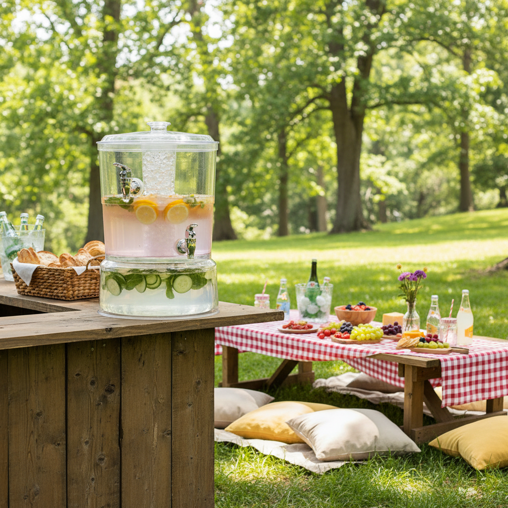 Tablecraft 2 Gallon Double Tiered Beverage Dispenser 10961