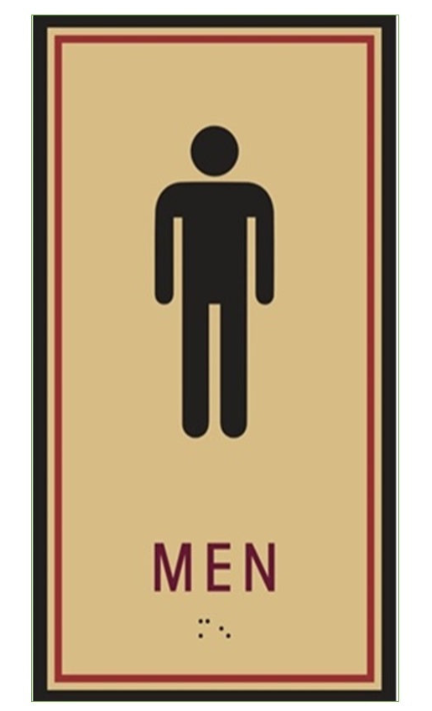 Tuscany Men's Restroom Sign 117311*