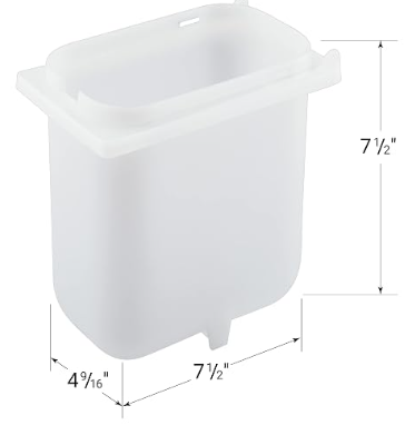 White 2 Qt Shallow Standard Fountain Jar 82558