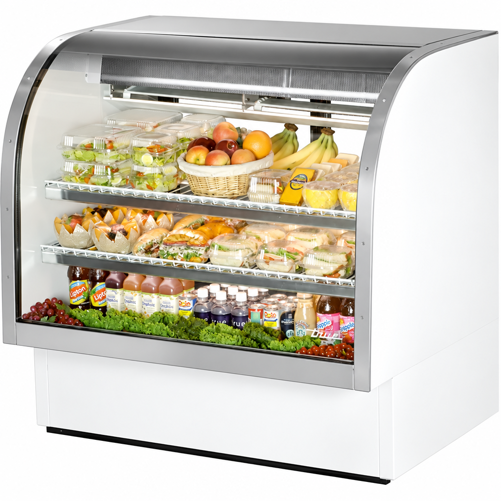 True Curved Glass Refrigerated Deli Display Case TCGG-48-HC-LD