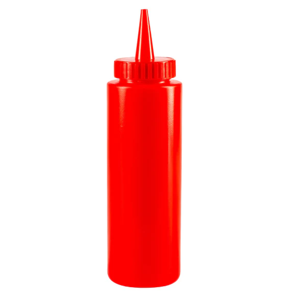 Browne 12 oz Red Squeeze Bottle 2101