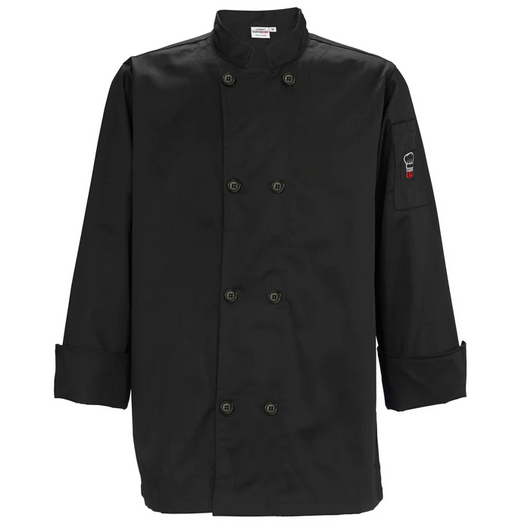Winco Chef Jacket 3XL BLK Tapered  UNF-6K3XL