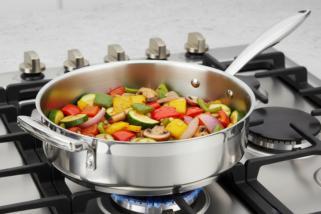 Thermalloy - Saute Pan 4 QT Stainless Steel 5724182 - 1/1EA