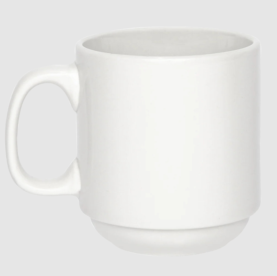 Browne - Palm Mug, Stackable, 11.5 oz, White, 563983 - (Case of 24)
