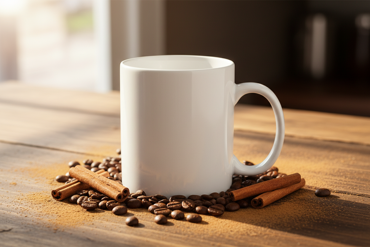 Browne 563982 11oz White Mug on white background