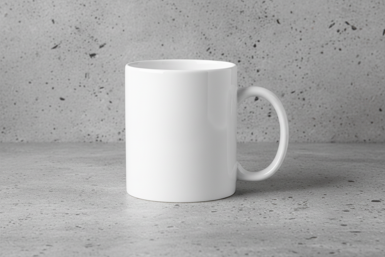 Browne 563982 11oz White Mug on white background