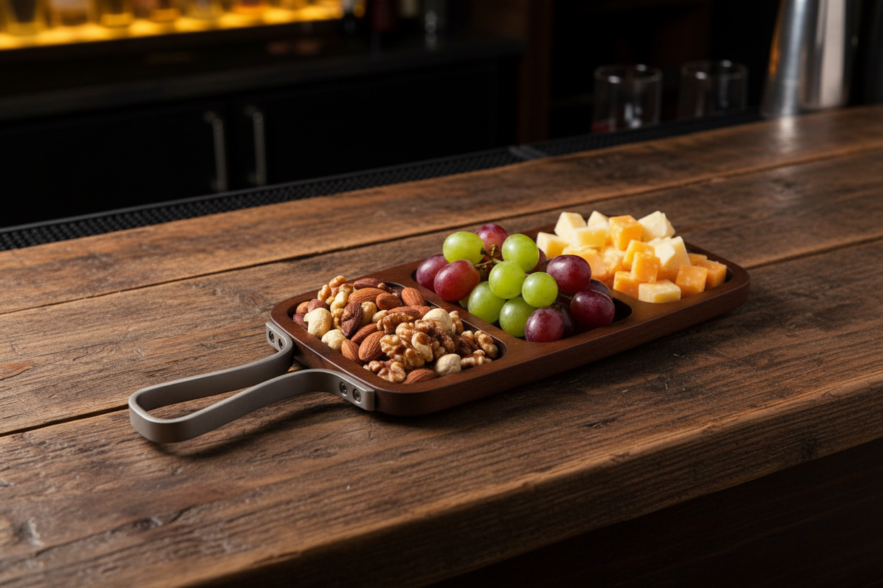 Browne - Serving Board Sectioned with handle Acacia 12