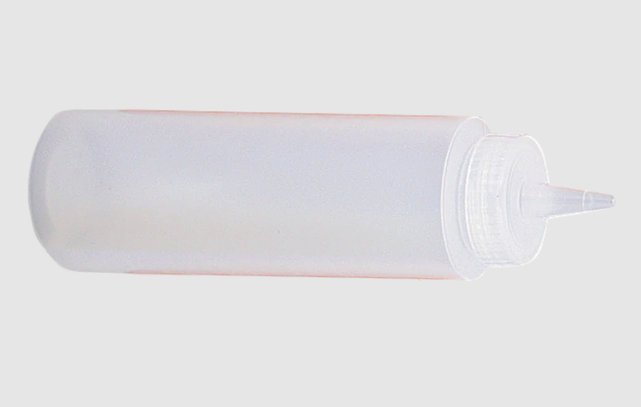 Browne® 57801200 12 oz Clear Squeeze Bottle - 6PK on white background