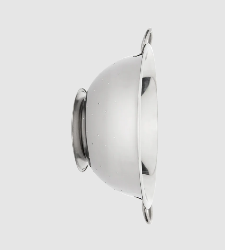Browne 746109 5 qt. Footed Colander with Side Handles on white background
