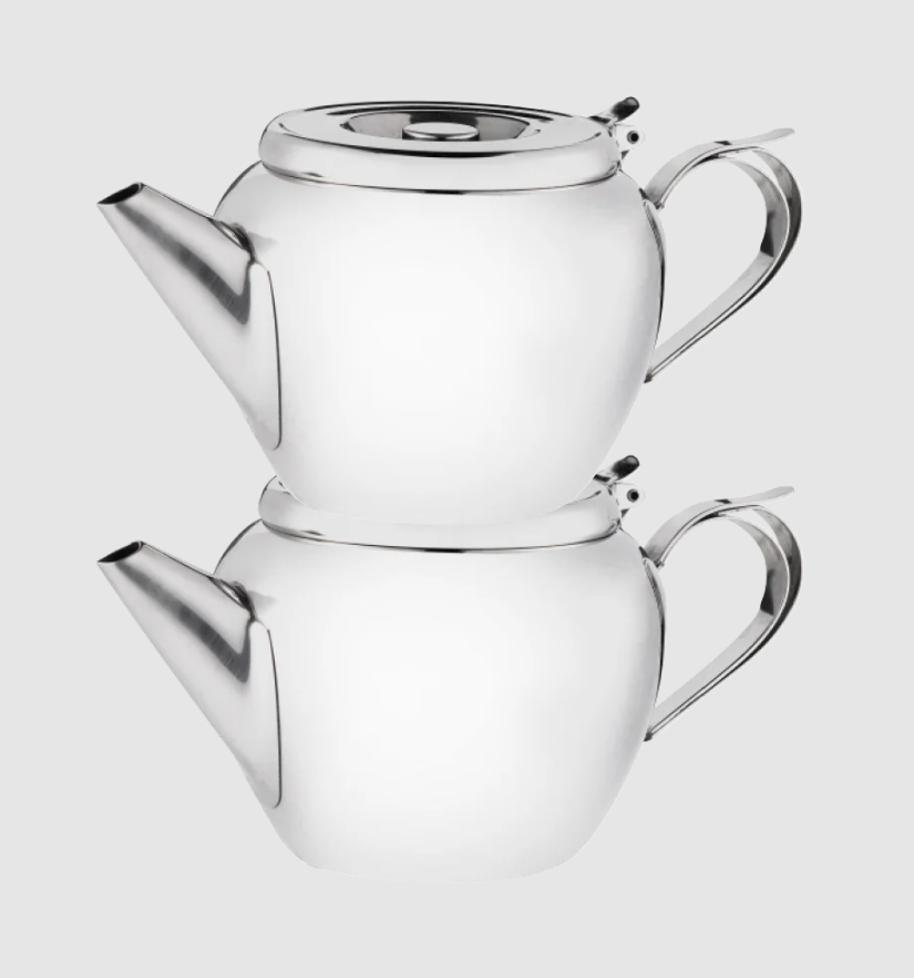 Browne 515151 Stainless Steel Teapot 20 oz. on white background