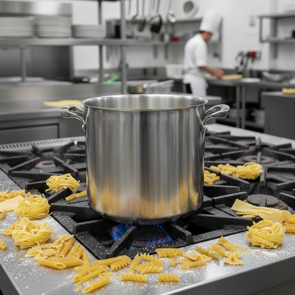 Browne 5723916 16 Qt Pot Stainless Steel Stock Pot on white background