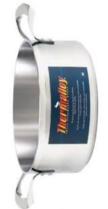 Browne 5724019 20 Qt Stainless Steel Brazier on white bakground