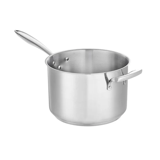 Browne 5724037 7.6 Qt/7.6L  Stainless Steel Sauce Pan on white background