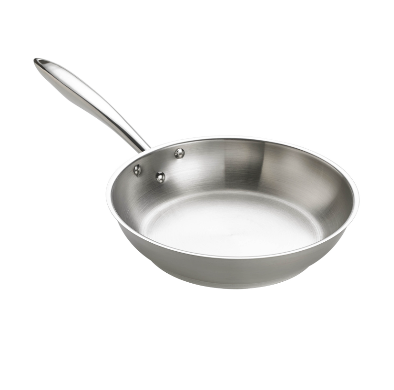 Stainless Steel Flypan on white background