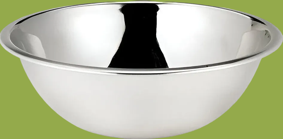 Browne® 574954 4 QT Stainless Steel Mixing Bowl on white background