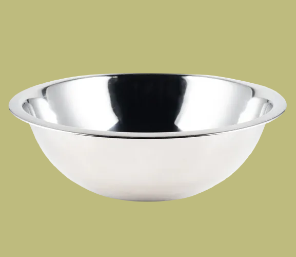 Browne® 574958 8 QT Stainless Steel Mixing Bowl on white bacground