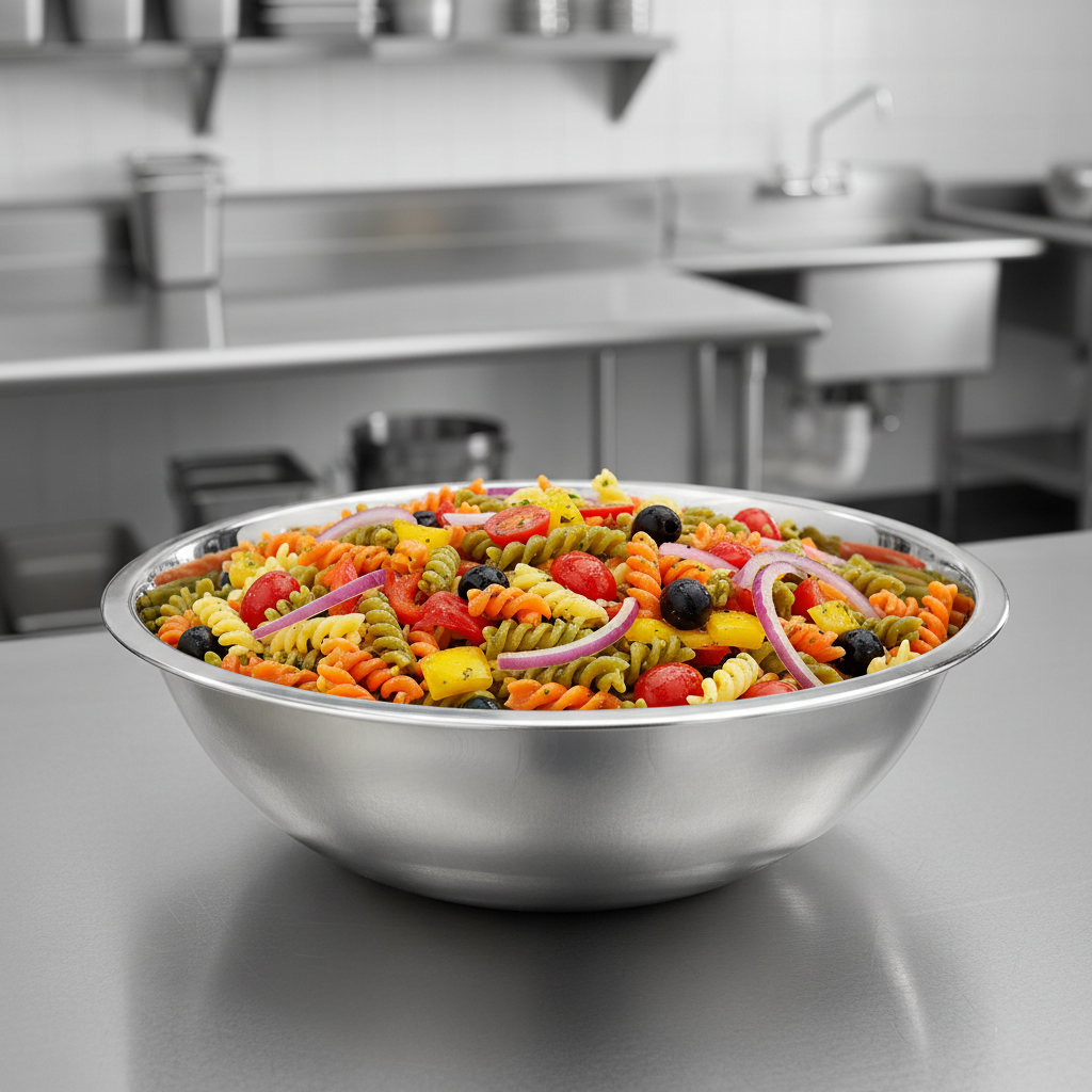 Browne 13QT Stainless Steel Mixing Bowl 574963 on white background