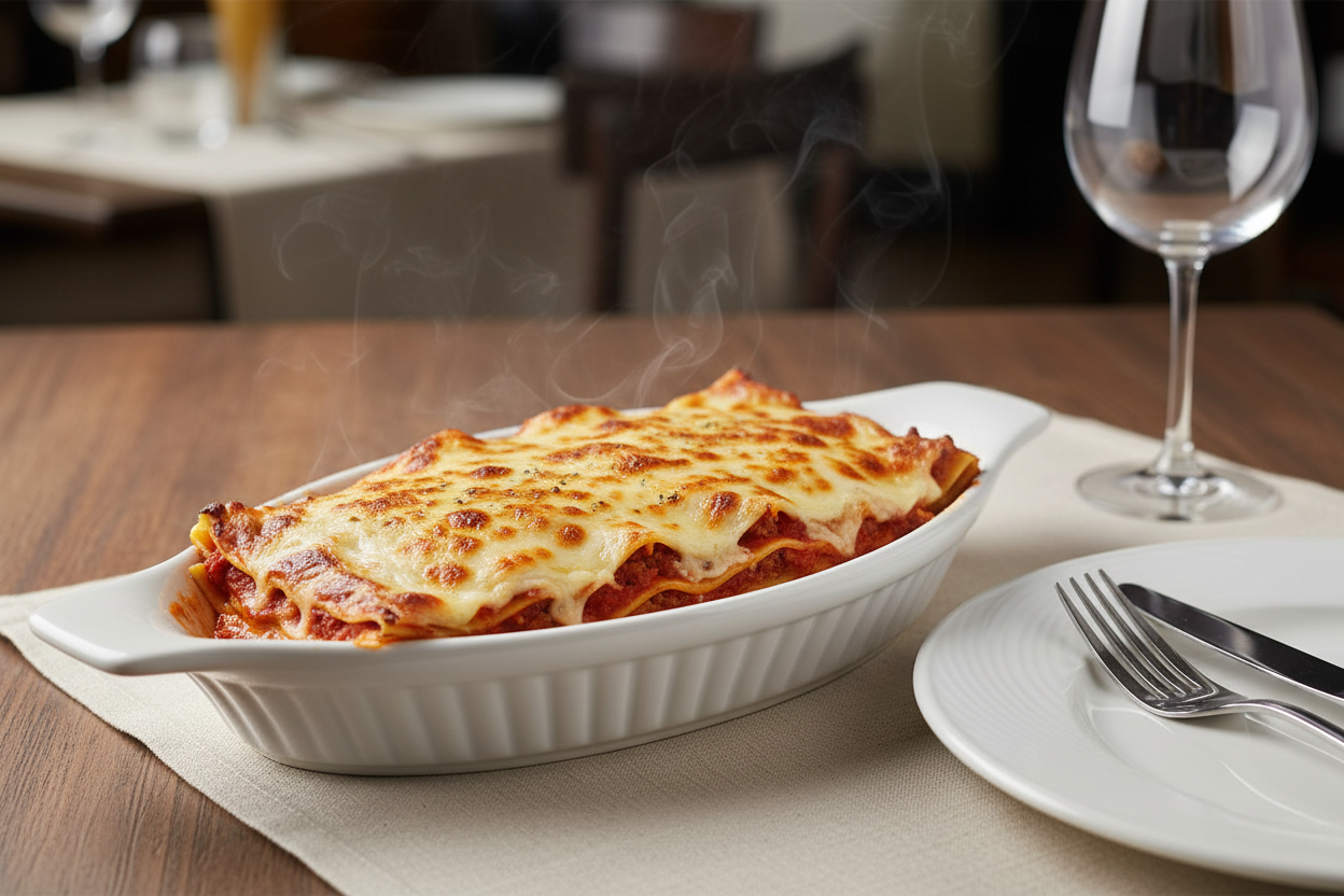 Browne® 564013 12oz White Lasagna Baker Dish on white background