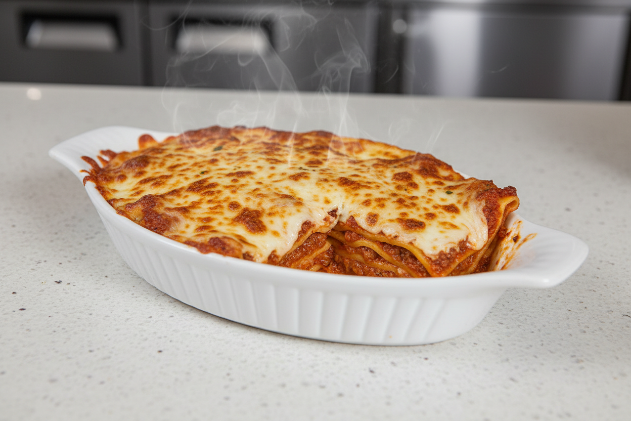 Browne® 564014 16 oz White Porcelain Oval Lasagna Baking on white background