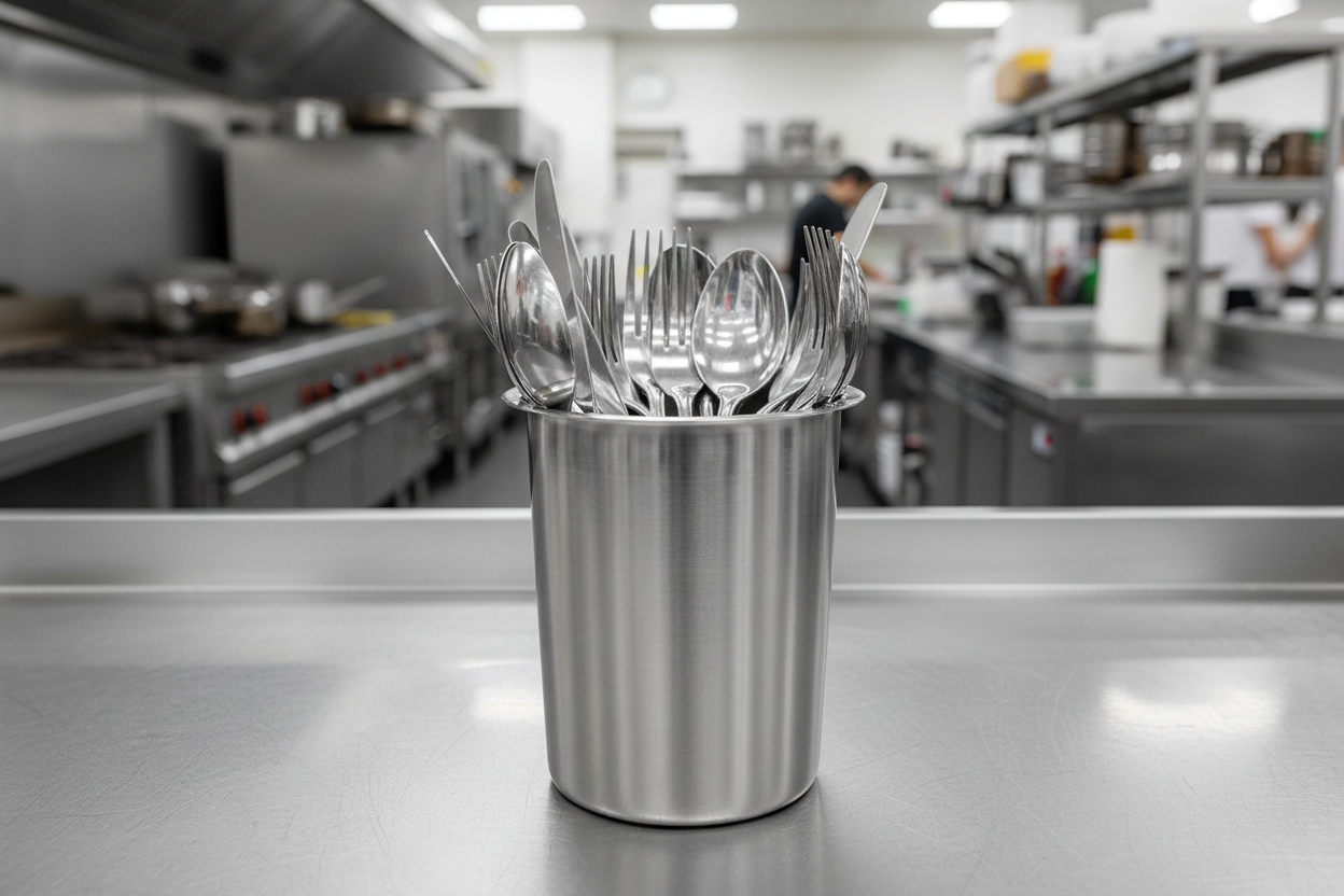 Browne - Flatware Cylinder, Stainless Steel, 5 1/2