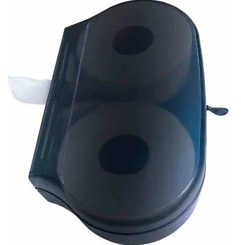 Globe Commercial - Roll Dispenser Jumbo Twin JRT 2 Roll Capacity Black TT500 - 1/1EA