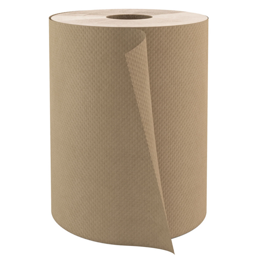 Globe Commercial - Roll Paper Towel, 1-Ply, 5-1/4" x 350', Kraft, RT350NAT - (Case of 12)
