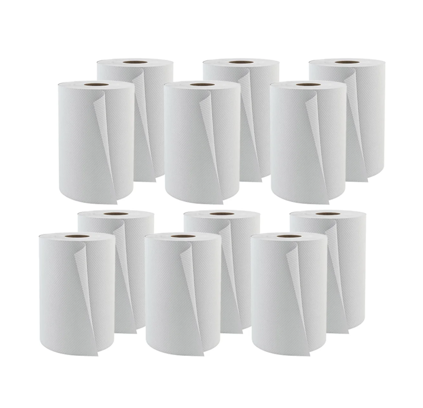 Globe Commercial - Roll Towels White / 350 Ft RT350WHT - (Case of 12)