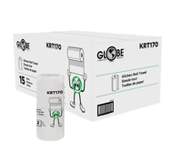 Globe Commercial - Kitchen Roll Towel, White, 170 Sheets KRT170 - (Case of 15)
