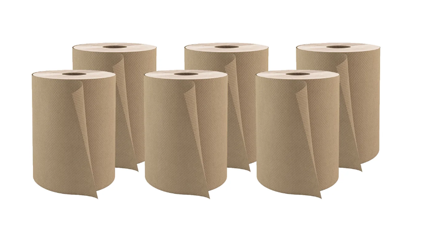 Globe Commercial - Roll Towel, 600 ft, Kraft, RT600NAT - (Case of 12)