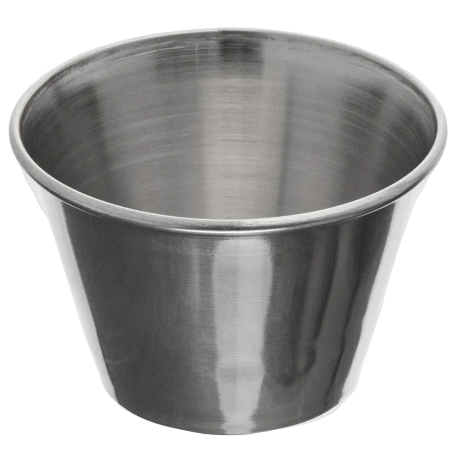 Browne 2.5 oz Stainless Steel Sauce Cup 515059 - (Pack of 12)