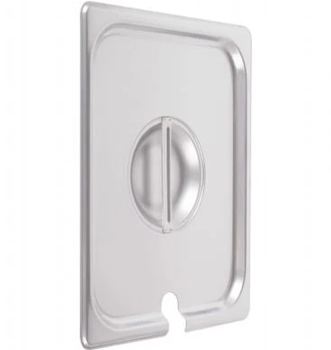 Browne - Food Pan Cover 1/2 Size Notched Stainless Steel 575539 - 1/1EA