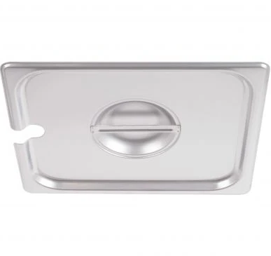 Browne - Food Pan Cover 1/2 Size Notched Stainless Steel 575539 - 1/1EA