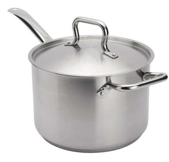 Elements - Sauce Pot 7.6 QT with Lid Stainless Steel 5734037 - 1/1EA