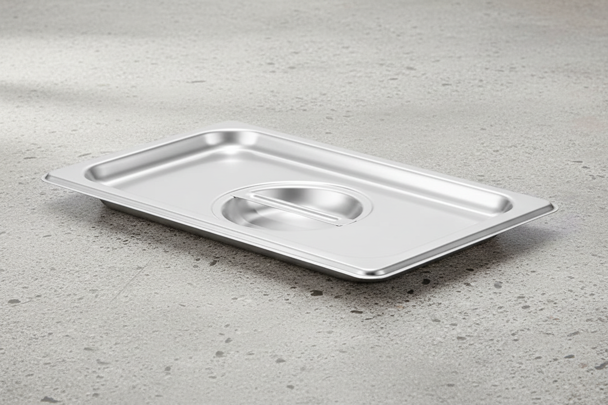 Browne - Food Pan Cover, 1/4 Size, Stainless Steel, 575558 - 1/1EA