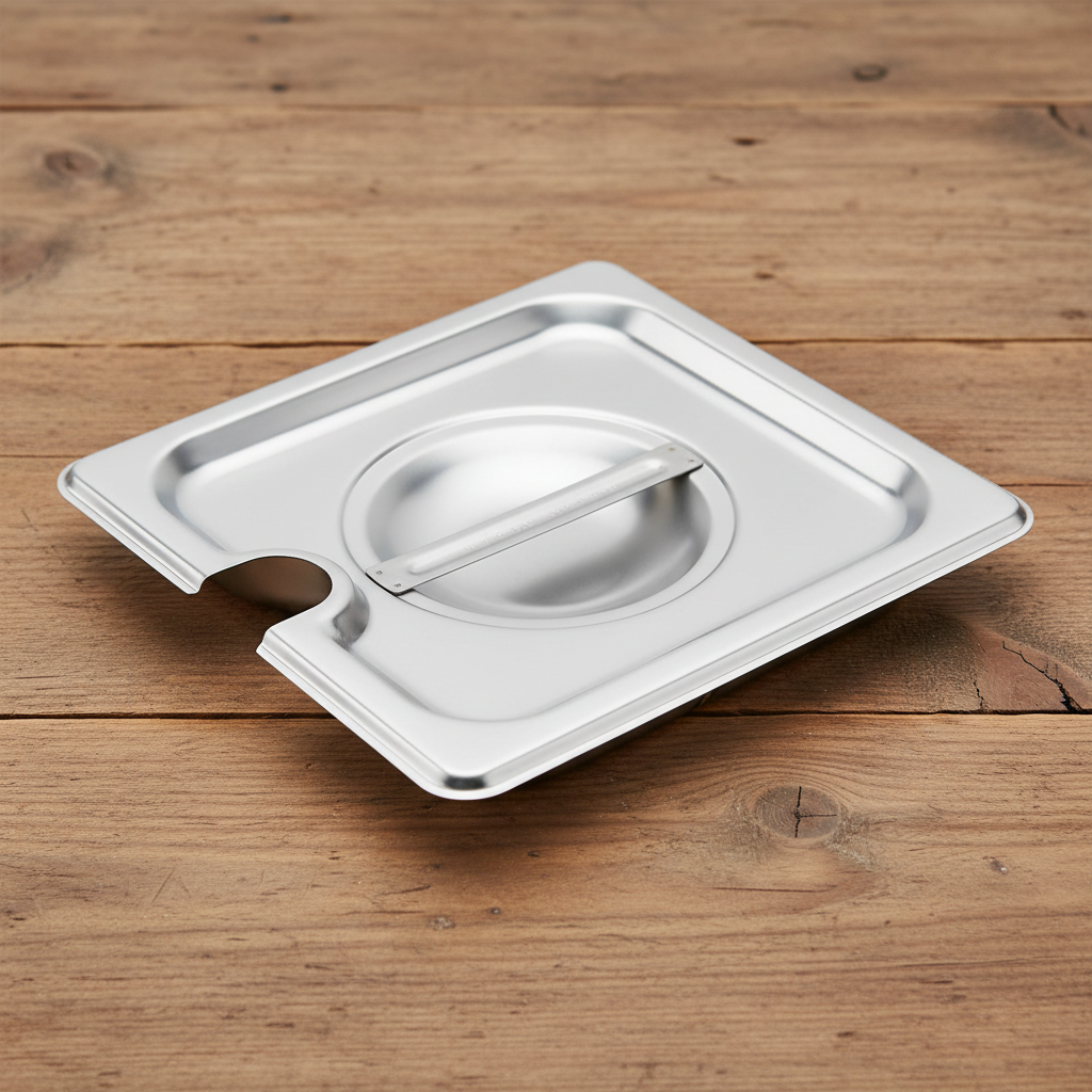 Browne - Food Pan Cover, 1/6 Size, Notched, Stainless Steel, 575569 - 1/1EA