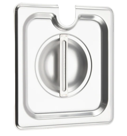 Browne - Food Pan Cover, 1/6 Size, Notched, Stainless Steel, 575569 - 1/1EA