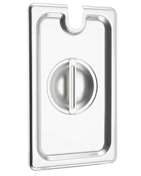 Browne - Food Pan Cover 1/4 Size Notched Stainless Steel 24 Gauge 575559 1/1EA