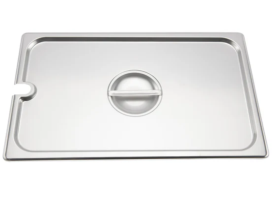 Browne - Food Pan Cover Full Size Notched Stainless Steel 575529 - 1/1EA