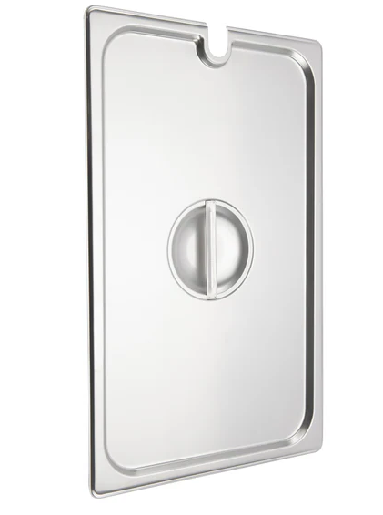 Browne - Food Pan Cover Full Size Notched Stainless Steel 575529 - 1/1EA