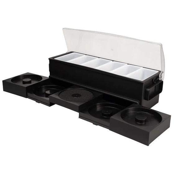 Browne - Condiment Caddy w/ 3-Tier Salt Rimmer 6-Inserts 574875 - 1/1EA