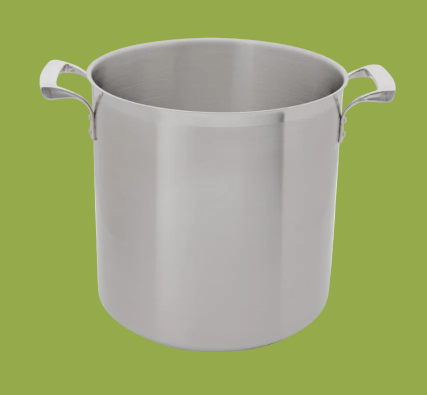 Browne 5723932 Stock Pot 32 QT Stainless Steel on white backgroujnd