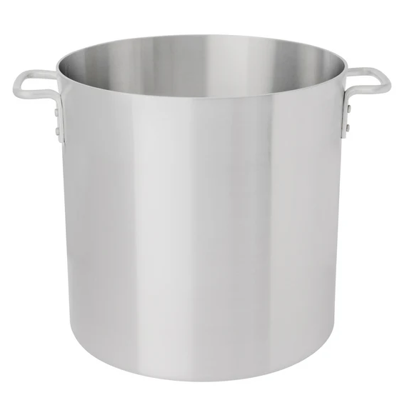 Browne® 32 Qt Aluminum Stock Pot 5813132 on white background