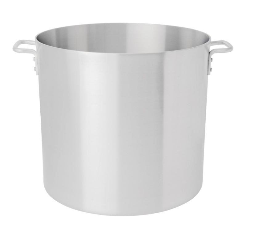 Browne® 60 Qt Aluminum Stock Pot 5813160 on white background