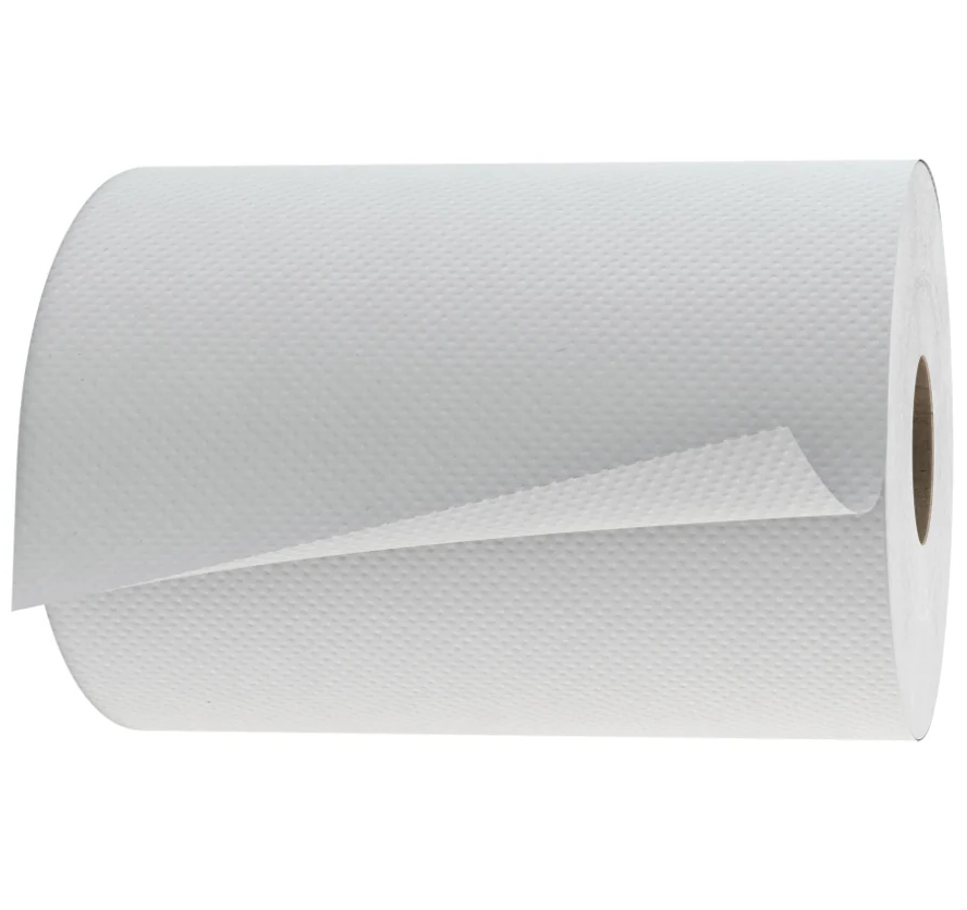Globe Commercial - Roll Towel 205 ft White RT205WHT - (Case of 24)