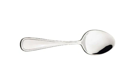 Browne® 502502 Celine Oval Dessert Spoon on white backgrfound