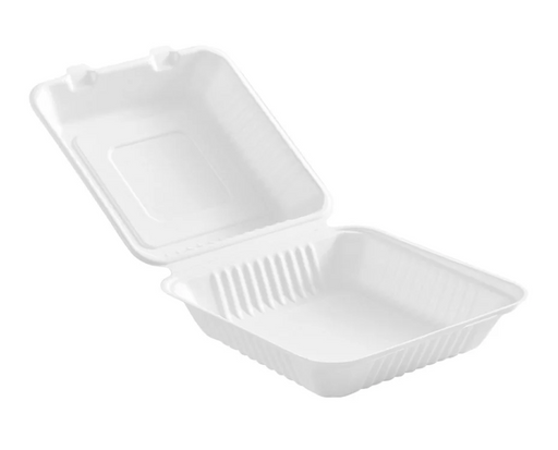 Globe Commercial - Compostable Hinged Container 6012 - (Case of 200)