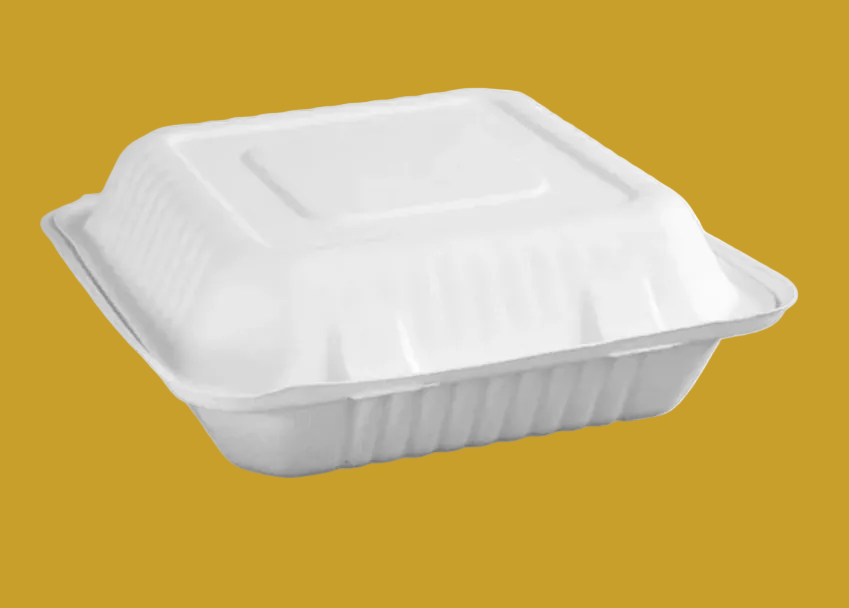 Globe Commercial - Compostable Hinged Container 6012 - (Case of 200)